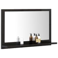 Vidaxl Kúpeľňové zrkadlo, lesklé čierne 60x10,5x37 cm, drevotrieska