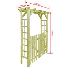 Vidaxl Záhradný oblúk na ruže 150x50x200 cm, impregnované drevo