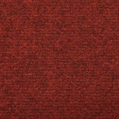 Vidaxl Nášľapy na schody 15 ks, vpichované 65x25 cm, červené
