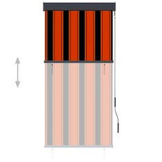 Vidaxl Vonkajšia zatemňovacia roleta 80x250 cm oranžová a hnedá