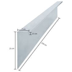 Vidaxl Zábrany proti slimákom 4 ks pozinkovaná oceľ 150x7x25 cm 0,7 mm