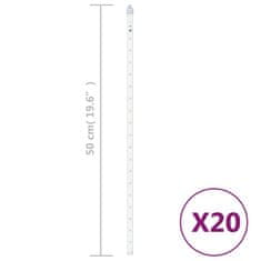 Vidaxl Svetlá meteor 20 ks 50cm teplé biele 720 LED vnútorné vonkajšie