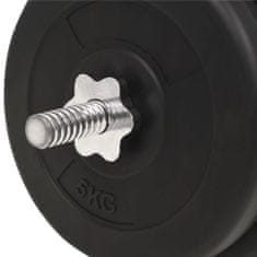 Vidaxl Súprava barbell činiek, 30 kg