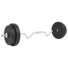 Vidaxl Súprava barbell činiek, 30 kg