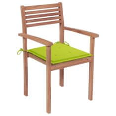 Petromila vidaXL Stohovateľné záhradné stoličky s podložkami 6 ks tíkový masív