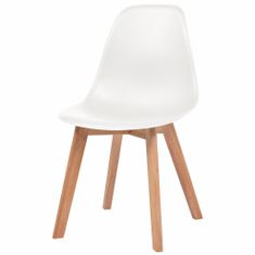 Vidaxl Jedálenské stoličky 4 ks, biele, plast