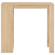 Petromila vidaXL Barový stôl s poličkou dubová farba 110x50x103 cm