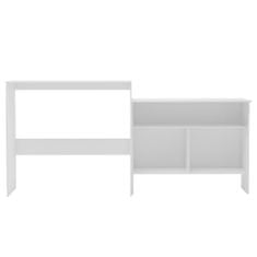 Petromila vidaXL Barový stôl s 2 vrchnými doskami biely 130x40x120 cm