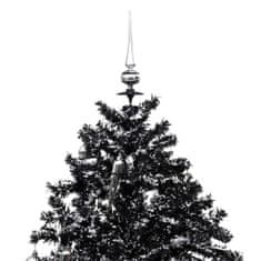 Vidaxl Snežiaci vianočný stromček s dáždnikovým podstavcom čierny 170 cm PVC