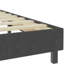 Vidaxl Posteľ boxspring tmavošedá látková 140x200 cm