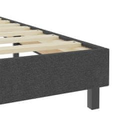 Vidaxl Posteľ boxspring tmavošedá látková 180x200 cm