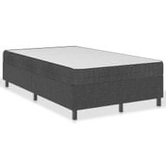 Vidaxl Posteľ boxspring tmavošedá látková 120x200 cm