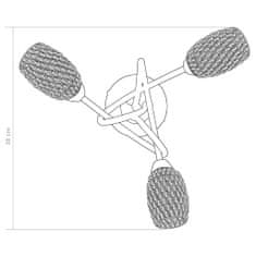 Vidaxl Stropná lampa s pochrómovanými tienidlami na 3 žiarovky G9