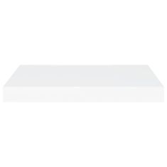 Vidaxl Plávajúca nástenná polica, biela 50x23x3,8 cm, MDF