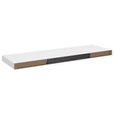 Vidaxl Plávajúce nástenné police 2 ks, biele 80x23,5x3,8 cm, MDF