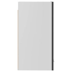 Vidaxl Závesná skrinka, lesklá sivá 29,5x31x60 cm, drevotrieska
