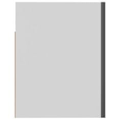 Vidaxl Závesná skrinka, lesklá sivá 60x31x40 cm, drevotrieska
