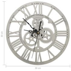 Vidaxl 325169 Wall Clock Silver 30 cm Acrylic