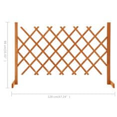 Vidaxl Záhradný mriežkový plot oranžový 120x90 cm masívne jedľové drevo