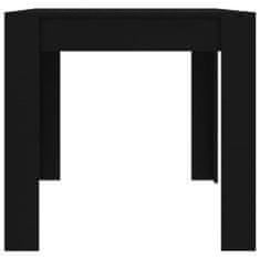 Vidaxl Jedálenský stôl, čierny 160x80x76 cm, drevotrieska