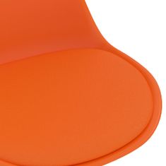 Vidaxl Otočné jedálenské stoličky 6 ks, oranžové, umelá koža