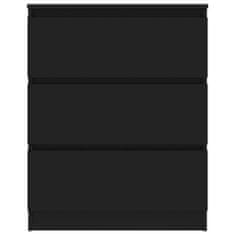 Vidaxl Komoda, čierna 60x35x76 cm, drevotrieska