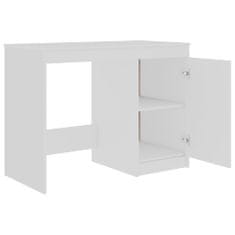 Vidaxl Písací stôl, biely 140x50x76 cm, drevotrieska