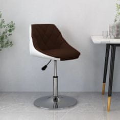 Vidaxl Barová stolička hnedá a biela umelá koža