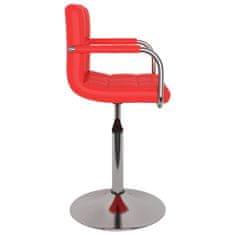 Vidaxl Jedálenská stolička červená umelá koža