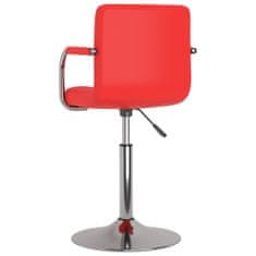 Vidaxl Jedálenská stolička červená umelá koža