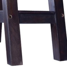 Vidaxl Konzolový stolík farba svetlej čiernej kávy 90x30x75cm mahagónový masív