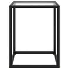 Vidaxl Konferenčný stolík, čierny, tvrdené sklo 40x40x50 cm