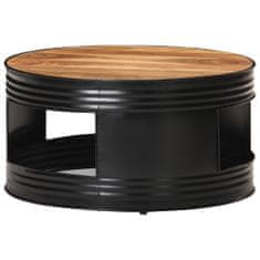 Vidaxl Konferenčný stolík, čierny 68x68x36 cm, akáciový masív