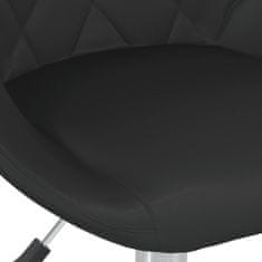 Vidaxl Otočná kancelárska stolička čierna umelá koža