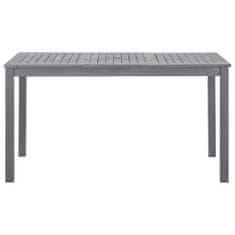 Petromila vidaXL Záhradný stôl, ošúchaná sivá 140x80x74 cm, akáciový masív