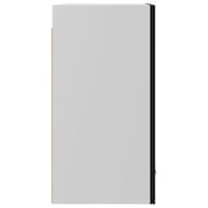 Vidaxl Závesná skrinka, lesklá čierna 39,5x31x60 cm, drevotrieska