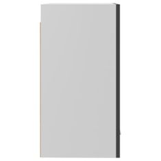 Vidaxl Závesná skrinka, lesklá sivá 39,5x31x60 cm, drevotrieska