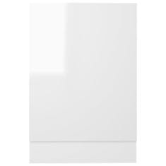 Vidaxl Dvierka na umývačku, lesklé biele 45x3x67 cm, drevotrieska