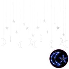 Vidaxl Hviezdy a mesiac svetlá diaľkové ovládanie 345 LED modré