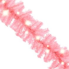 Greatstore Vianočná girlanda s LED svetielkami 20 m ružová