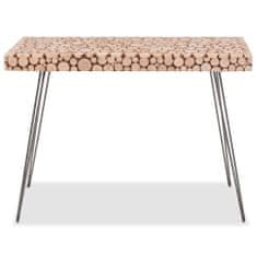 Vidaxl Konzolový stolík, pravé jedľové drevo 100,5x36,8x75 cm