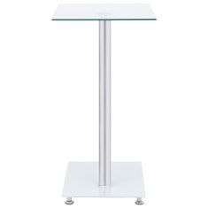 Vidaxl Bočný stôl v tvare U priehľadný 45x30x58 cm tvrdené sklo