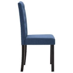 Vidaxl Jedálenské stoličky 2 ks, modré, látka