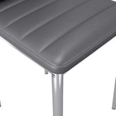 Vidaxl Jedálenské stoličky 2 ks, sivé, umelá koža
