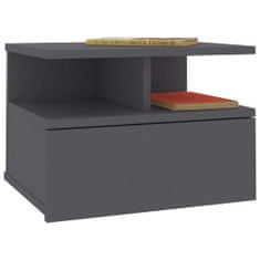 Vidaxl Nástenný nočný stolík sivý 40x31x27 cm drevotrieska