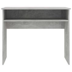 Vidaxl Písací stôl, betónovo sivý 90x50x74 cm, drevotrieska