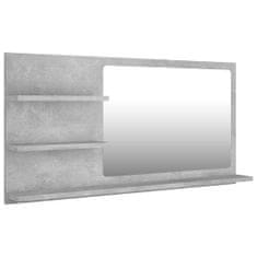 Vidaxl Kúpeľňové zrkadlo, betónovo sivé 90x10,5x45 cm, drevotrieska