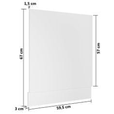 Vidaxl Dvierka na umývačku, biele 59,5x3x67 cm, drevotrieska