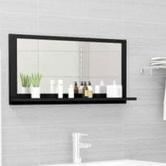 Vidaxl Kúpeľňové zrkadlo, čierne 80x10,5x37 cm, drevotrieska
