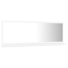 Vidaxl Kúpeľňové zrkadlo, biele 100x10,5x37 cm, drevotrieska